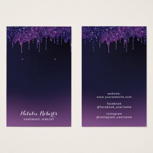 Écran d'oreille de Parties scintillant magique vio (Devant & derrière)