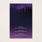 Écran d'oreille de Parties scintillant magique vio (Dos)