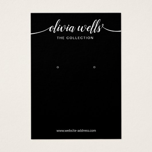 Écran d'oreille de police de script noir (Devant)