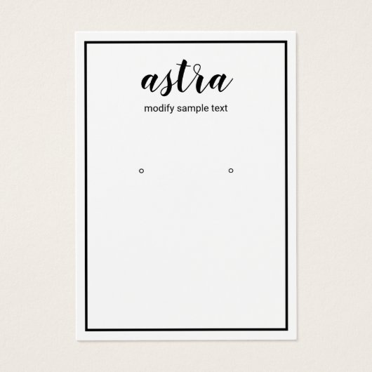 Écran d'oreille de signature de bordure noire simp (Devant)