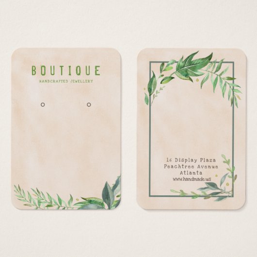 Écran d'oreille du feuillage vert (Devant & derrière)