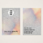 Écran d'oreille du logo Iridescente Parties scinti (Devant & derrière)