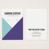 Écran d'oreille du logo turquoise violet moderne (Devant & derrière)