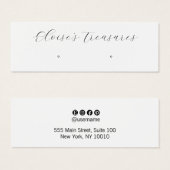 Écran d'oreille du script de signature blanc (Devant & derrière)