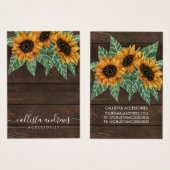 Écran d'oreille en bois de tournesol rustique (Devant & derrière)