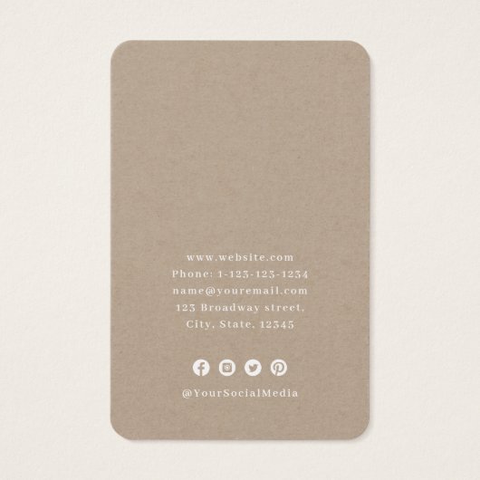 Écran d'oreille en dentelle blanche et en kraft (Dos)