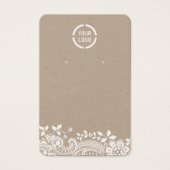 Écran d'oreille en dentelle blanche et en kraft (Devant)