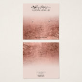 Écran d'oreille en feuille d'or rose (Devant & derrière)