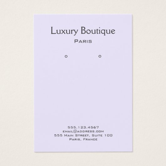 Écran d'oreille en lilas clair minimal (Devant)