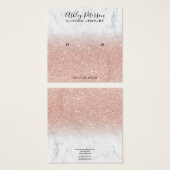 Écran d'oreille en marbre rose or parties scintill (Devant & derrière)