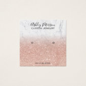 Écran d'oreille en marbre rose or parties scintill (Devant)