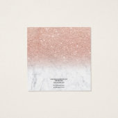 Écran d'oreille en marbre rose or parties scintill (Dos)