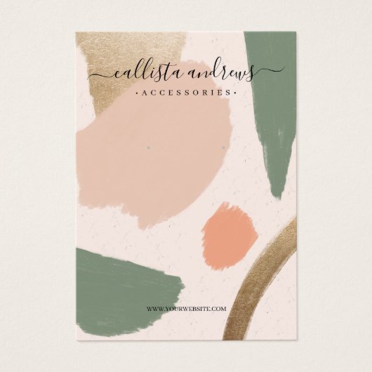 Écran d'oreille en or Abstrait moderne (Devant)