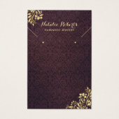 Écran d'oreille en or moderne ornement pourpre dam (Devant)