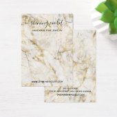 Écran d'oreille et de collier or et Marbre blanc (Bureau)