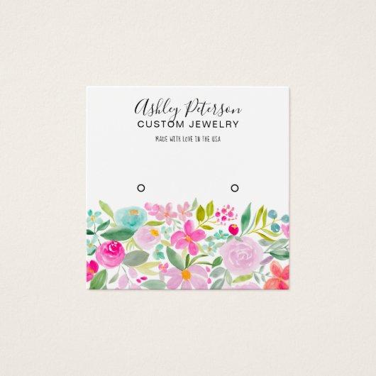 Écran d'oreille floral rose (Devant)