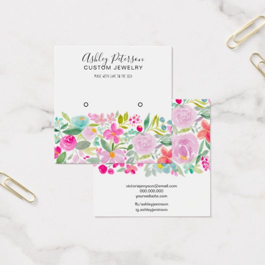 Écran d'oreille floral rose (Bureau)