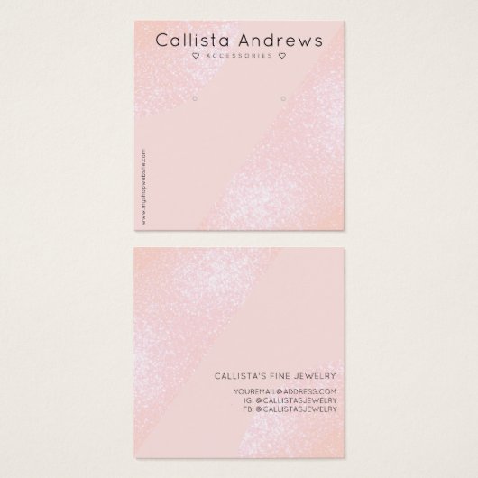 Écran d'oreille Geo Coeur de Parties scintillant r (Devant & derrière)