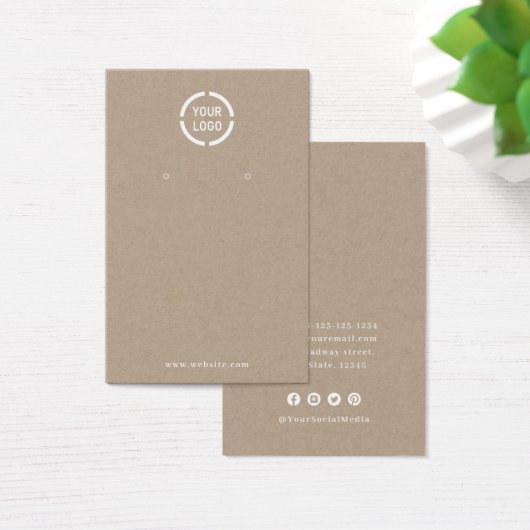 Écran d'oreille kraft simple et personnalisé (Bureau)