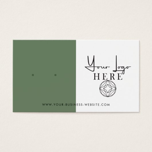 Écran d'oreille minimal vert Terre (Devant)