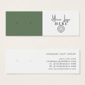 Écran d'oreille minimaliste vert Terre (Devant & derrière)