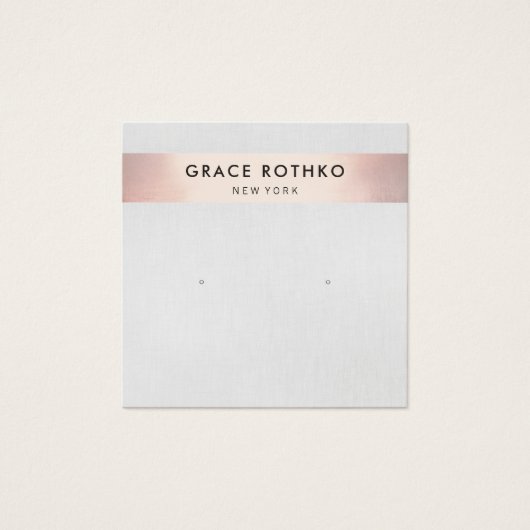 Écran d'oreille moderne Rose Gold Stripe (Devant)