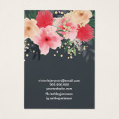 Écran d'oreille moderne rose rouge vert floral or (Dos)