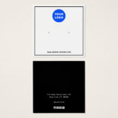 Écran d'oreille noir blanc sur logo personnalisé (Devant & derrière)