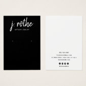 Écran d'oreille noir de la police de calligraphie  (Devant & derrière)