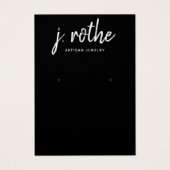 Écran d'oreille noir de la police de calligraphie (Devant)