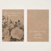 Ecran d'oreille noire rustique kraft vintage (Devant & derrière)