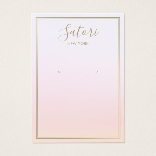 Écran d'oreille Pastel Pink Rainbow Ombre Script (Devant)