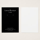 Écran d'oreille pour bijoux noirs minimes (Devant & derrière)