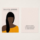 Écran d'oreille pour fille à cheveux longs noir (Devant & derrière)