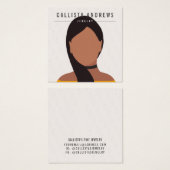 Écran d'oreille pour fille Brown longue et terrest (Devant & derrière)