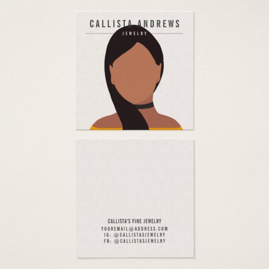 Écran d'oreille pour fille Brown longue et terrest (Devant & derrière)