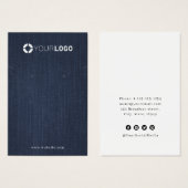 Écran d'oreille pour logo bleu marine (Devant & derrière)