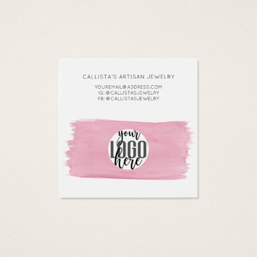 Écran d'oreille rose blanc Aquarelle (Dos)