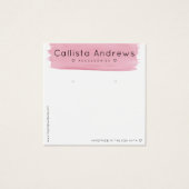 Écran d'oreille rose blanc Aquarelle (Devant)