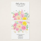 Écran d'oreille rose floral (Devant & derrière)