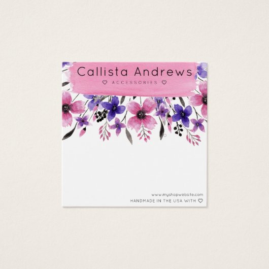 Écran d'oreille rose floral (Devant)