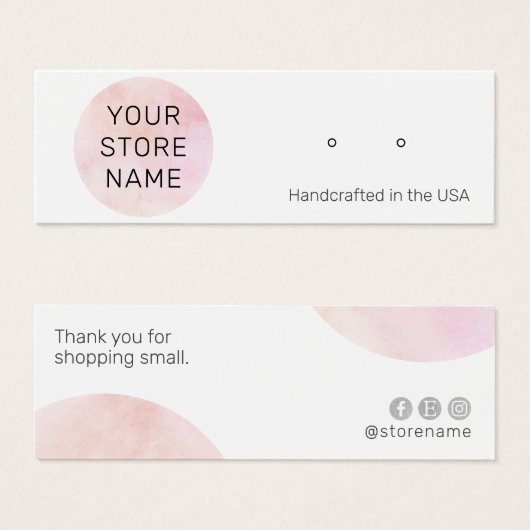 Écran d'oreille rose moderne (Devant & derrière)