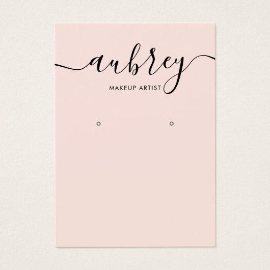 Écran d'oreille rose pâle moderne Script (Devant)