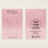 Écran d'oreille rose parties scintillant chic (Devant & derrière)