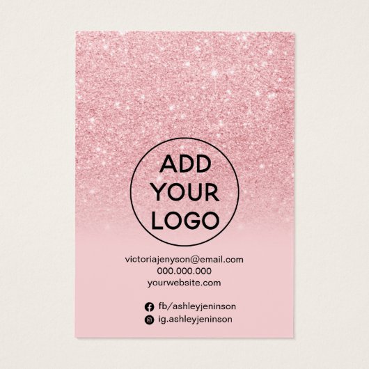 Écran d'oreille rose parties scintillant chic (Dos)