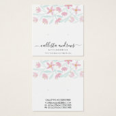 Écran d'oreille rose vert floral (Devant & derrière)