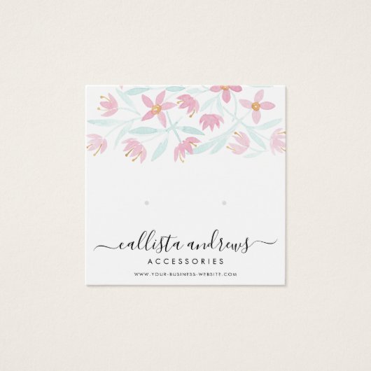 Écran d'oreille rose vert floral (Devant)