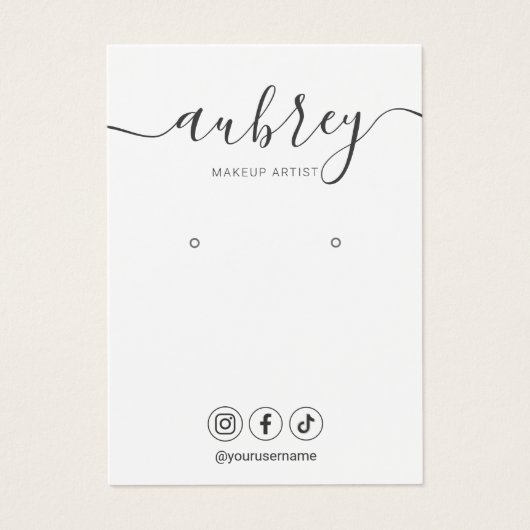 Écran d'oreille simple de script moderne (Devant)