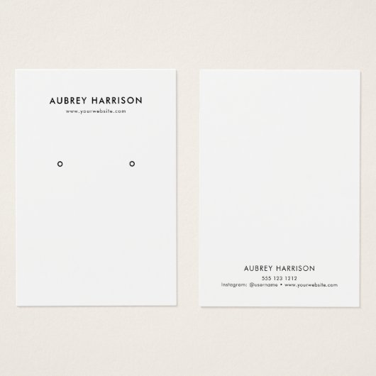 Écran d'oreille simple et moderne (Devant & derrière)