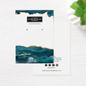 Écran d'oreille tendance Turquoise & Gold Agate (Bureau)